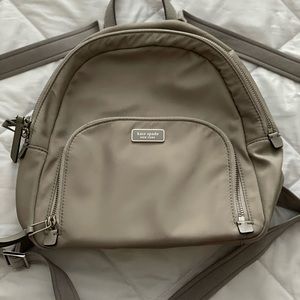 Kate Spade Grey Nylon mini Backpack (w/ FREE GIFT)